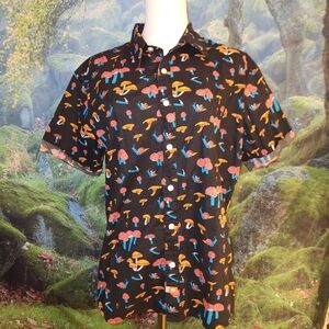 Modest Mouse Button Up Shirt - Mushroom Snail - Mens Size Small